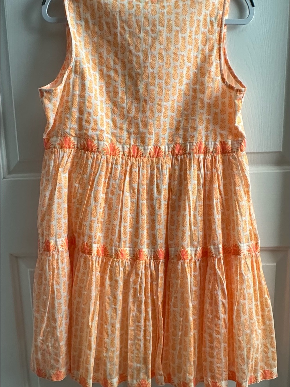 Vineyard Vines Sleeveless Orange Printed Shift Dress - Picture 3 of 4